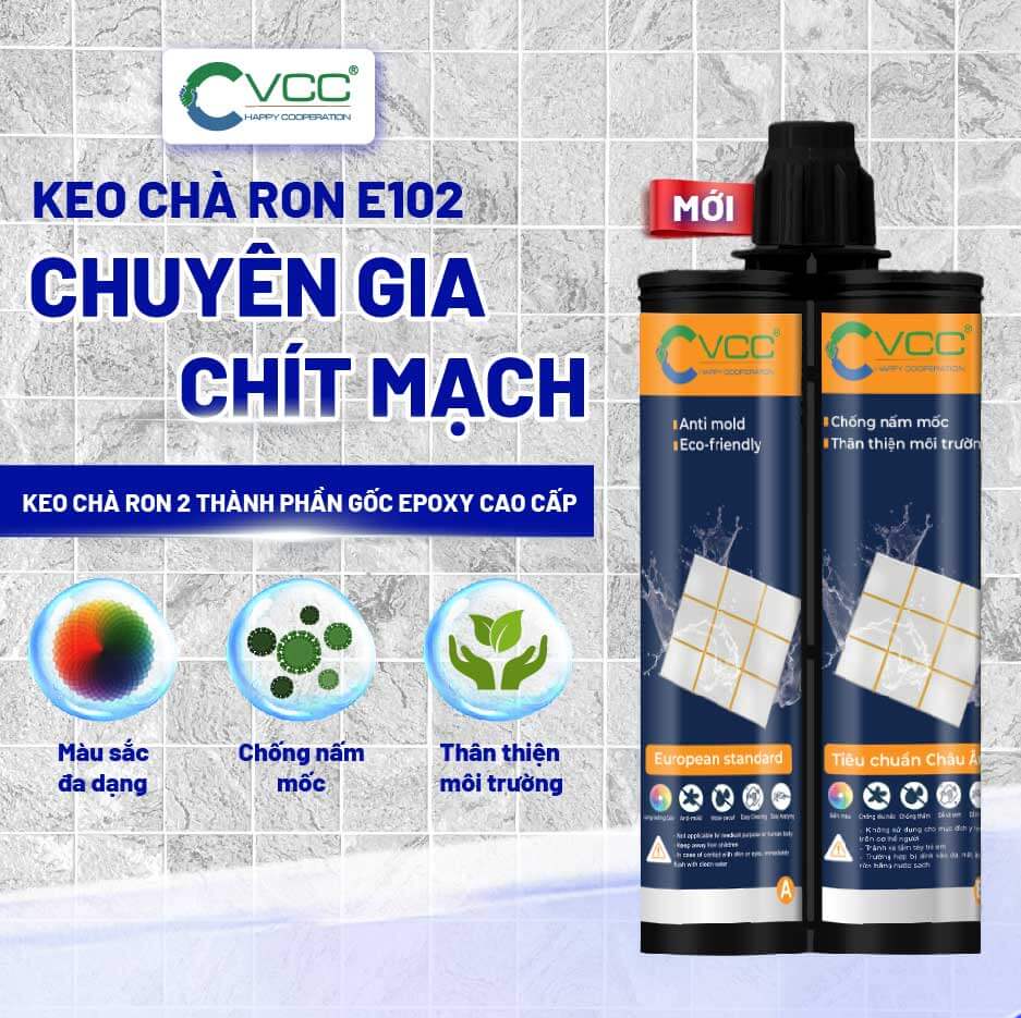 Keo chít mạch epoxy VCC E102 chai đôi 400ml